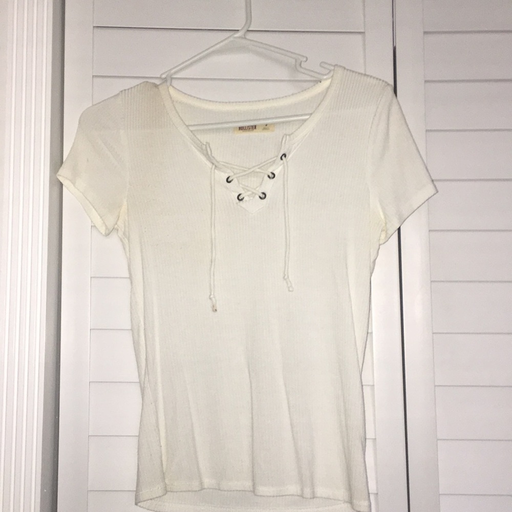 White cross tie shirt